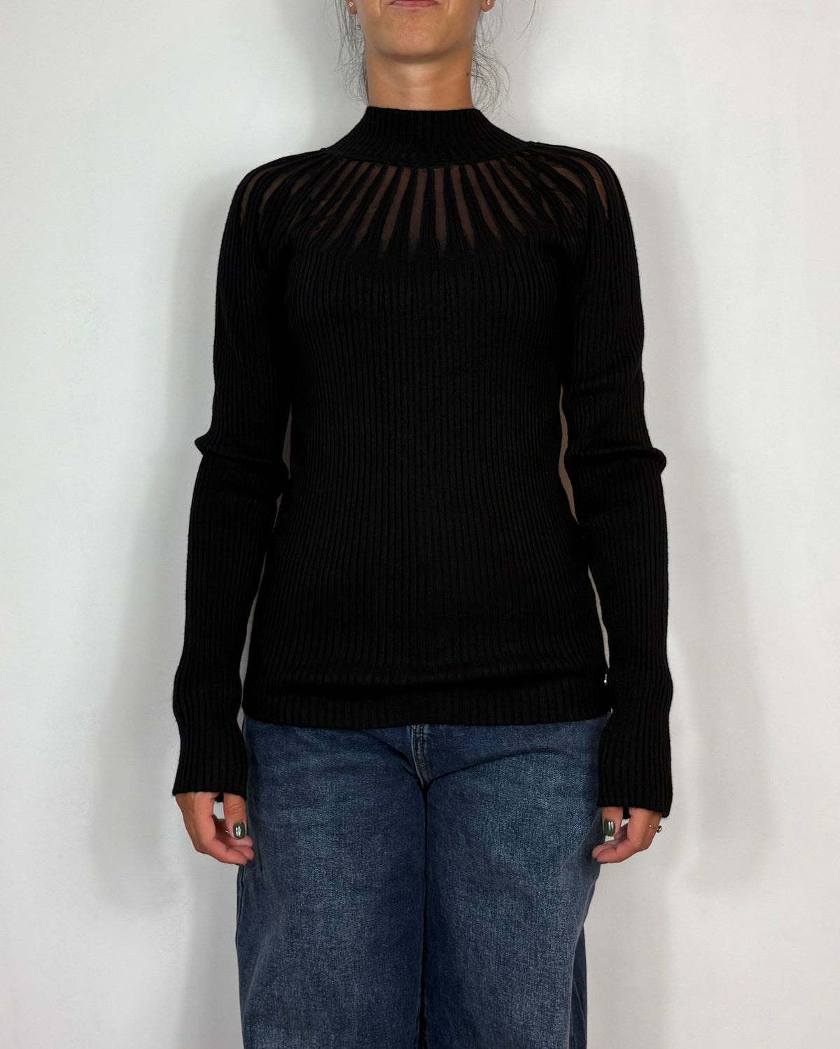 Maglia Mezzo Collo Velata Nero Met