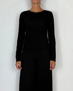 T-Shirt Girocollo Nero Olivia Grey