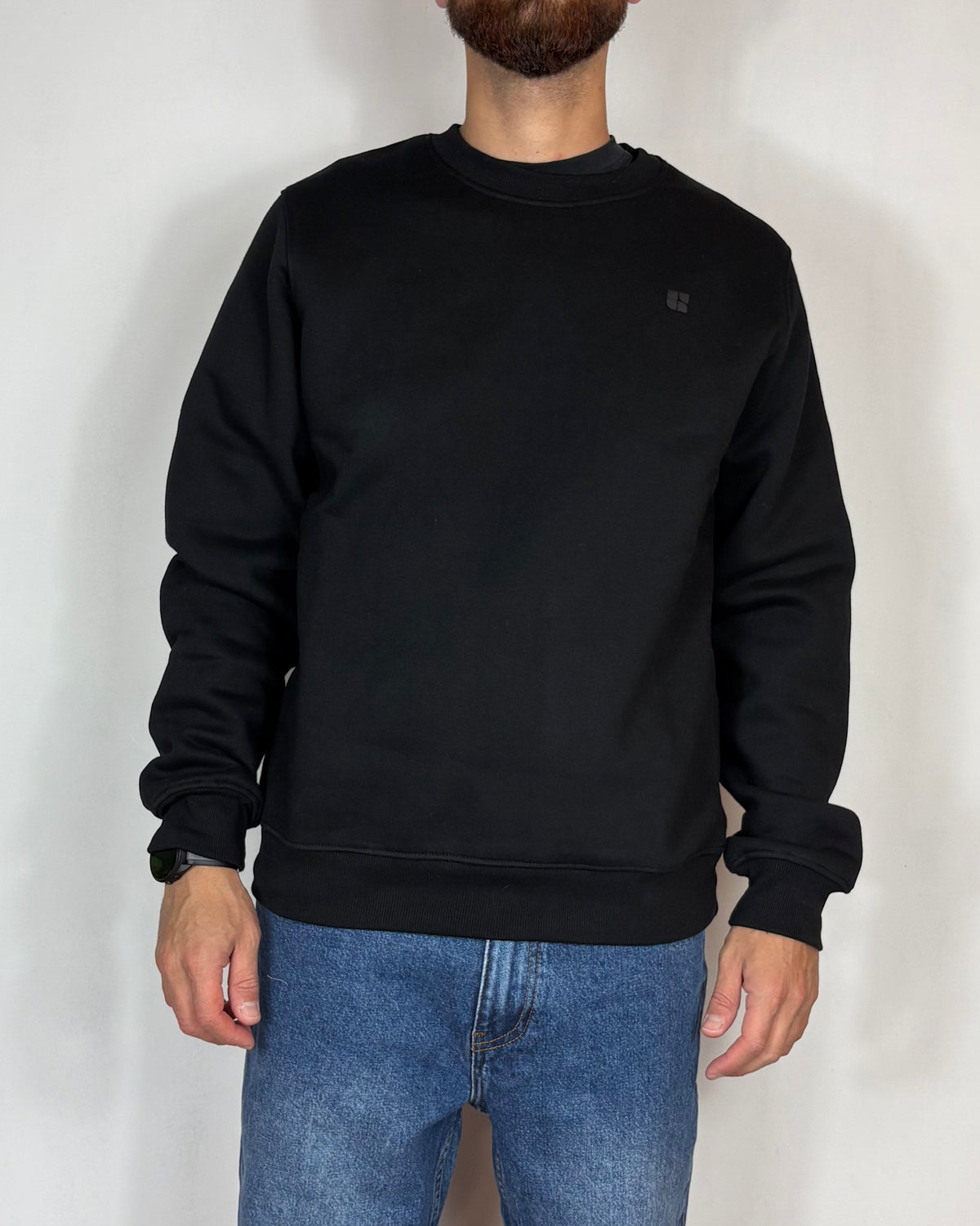 Felpa Girocollo Nero Urban Ring