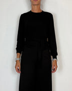 Maglia Viscosa Incrocio Nero Olivia Grey