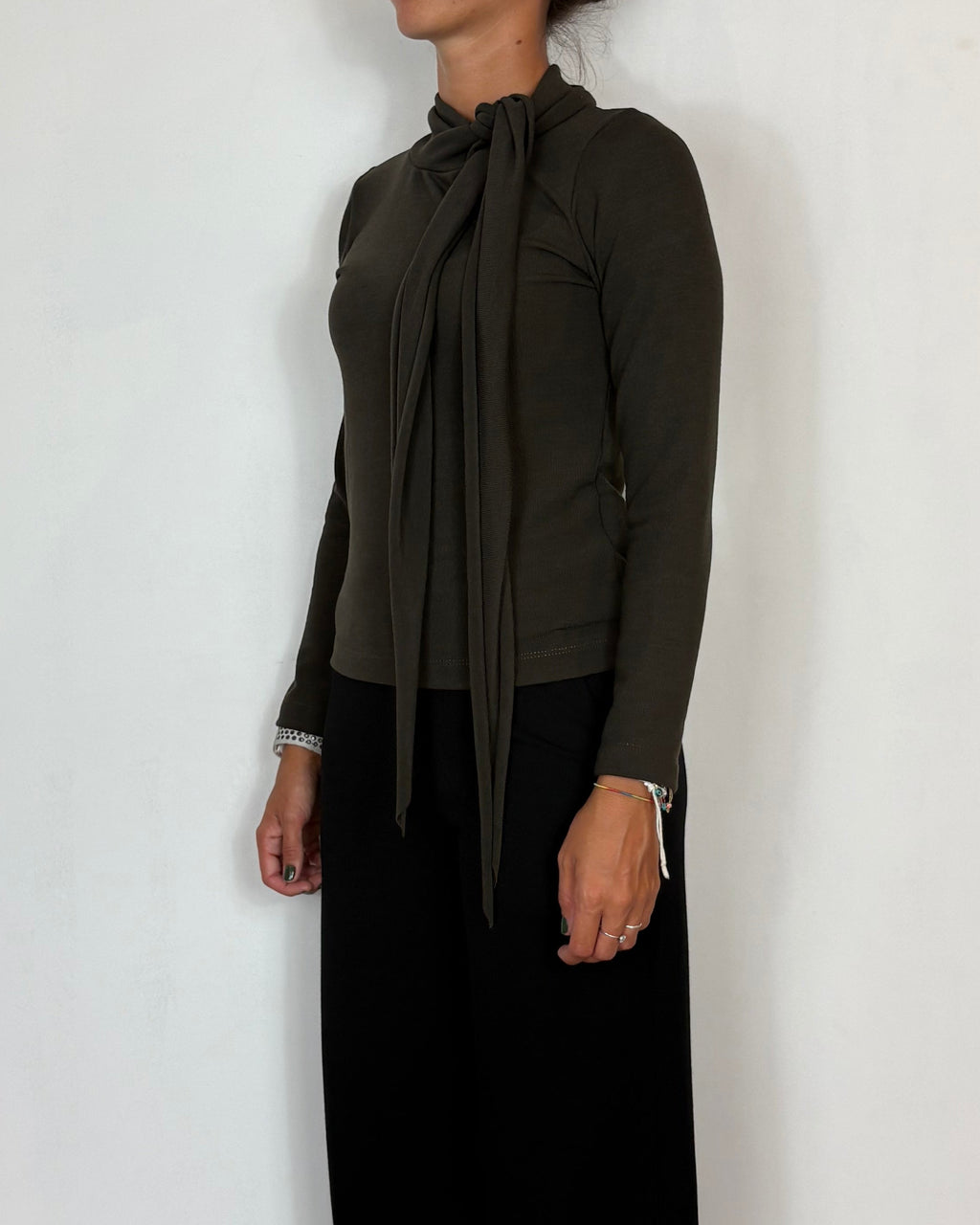 Maglia Viscosa Fiocco Moro Olivia Grey