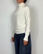 Maglia Collo Alto Lurex Panna Met