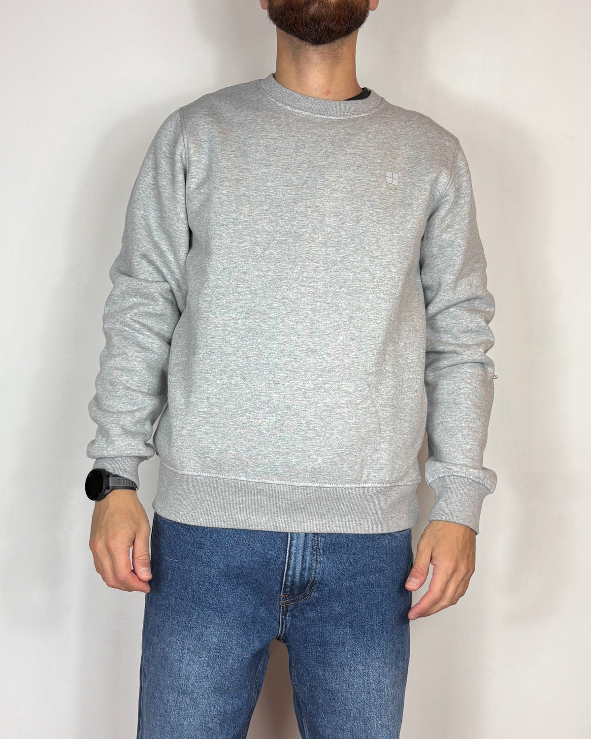Felpa Girocollo Grigio Urban Ring