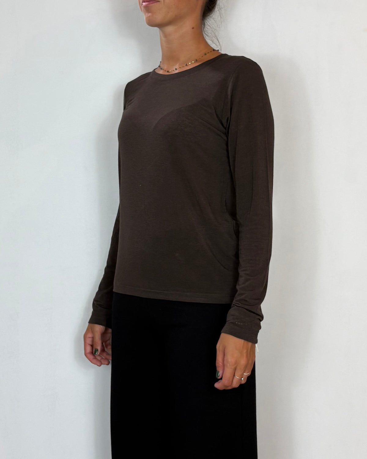 Maglia Girocollo Ebano Olivia Grey