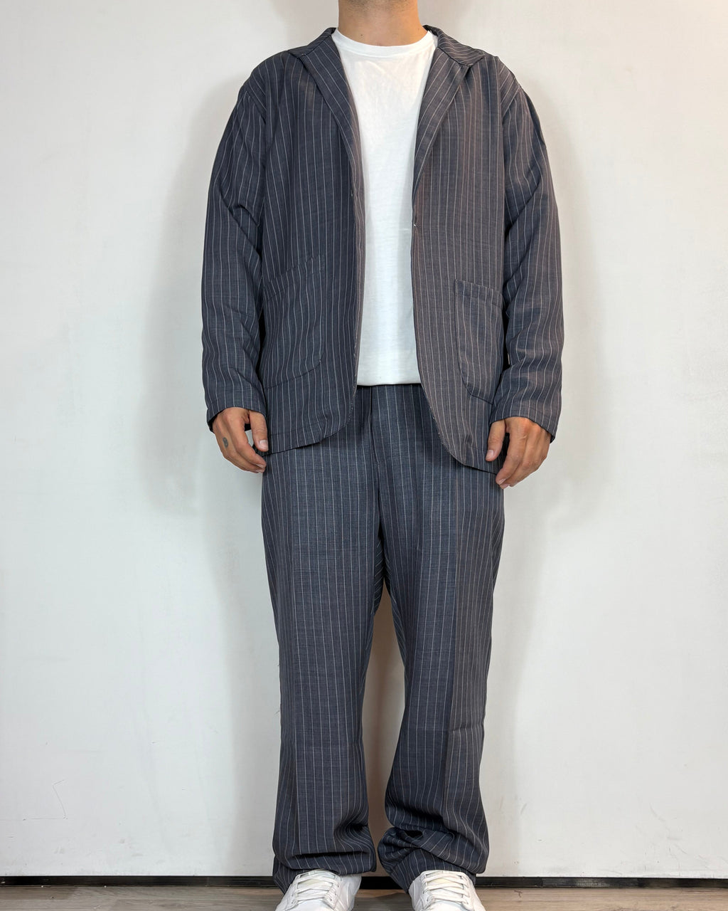 Pantalone Palazzo Gessato Over-D
