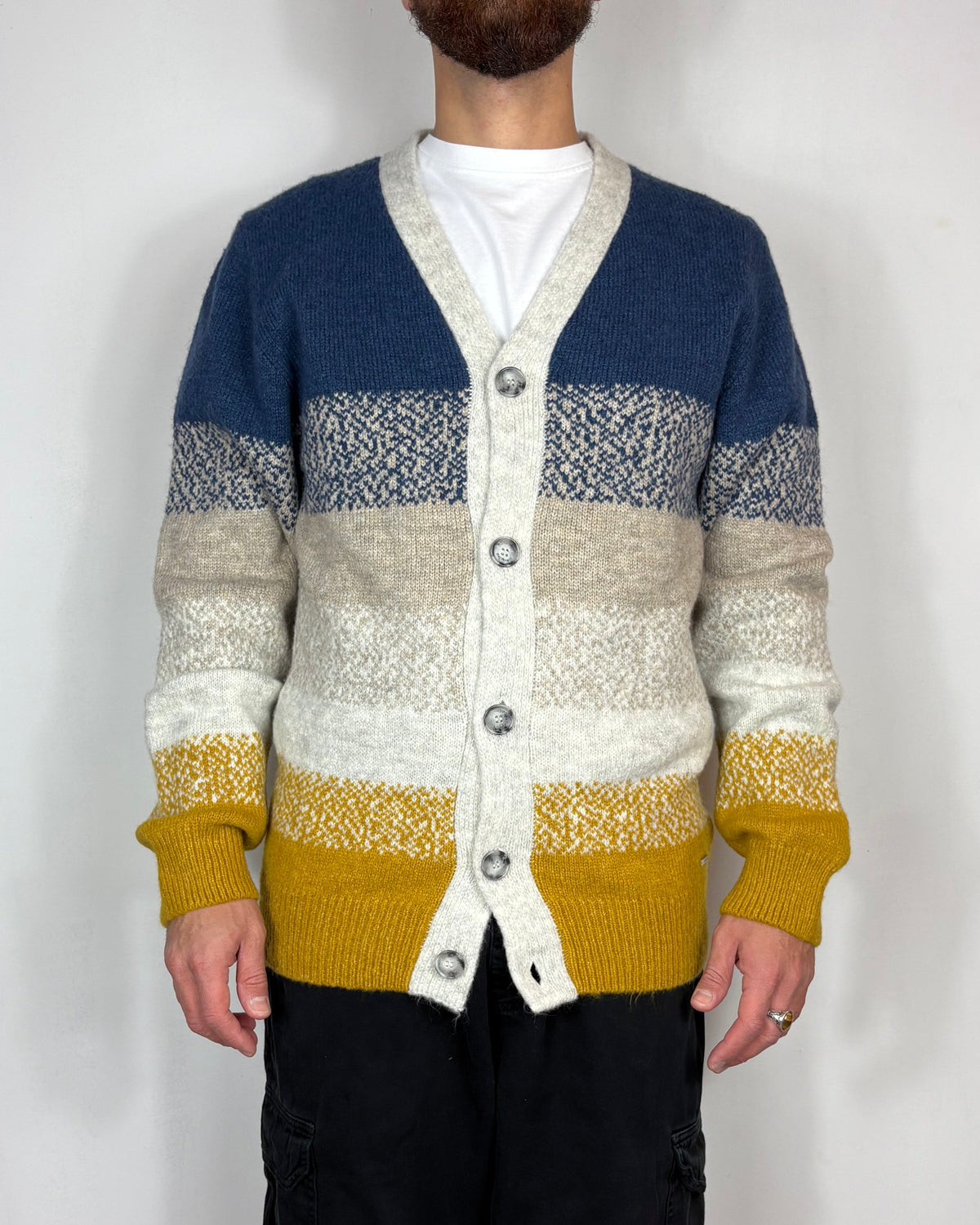 Maglia Cardigan Multicolor Jacquard Gianni Lupo