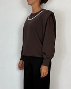 Felpa Spalline Moro Olivia Grey