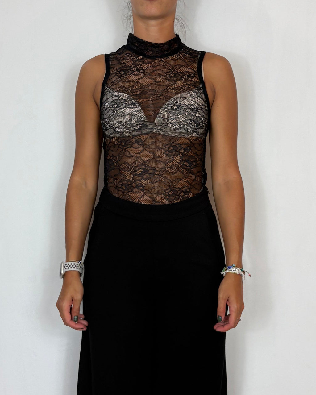 Body Pizzo Nero Olivia Grey