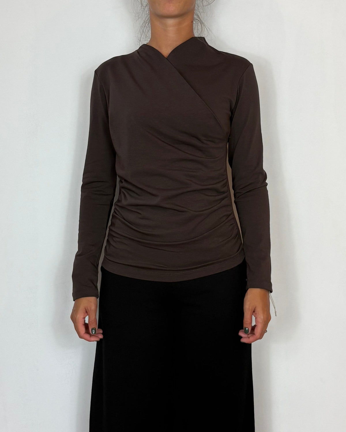 T-Shirt Incrocio Moro Olivia Grey