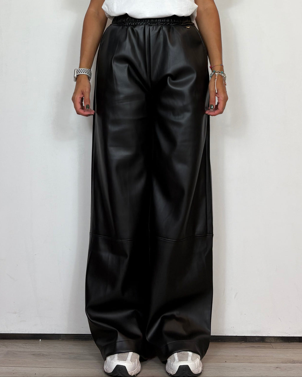 Pantalone Ecopelle Nero Olivia Grey