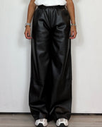 Pantalone Ecopelle Nero Olivia Grey