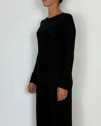 T-Shirt Girocollo Nero Olivia Grey