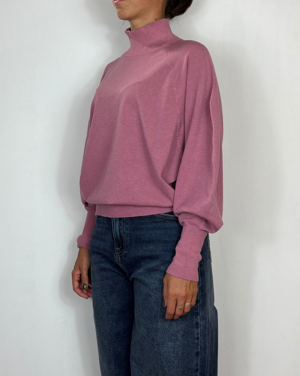 Maglia Lupetto Rosa Cipria Met