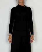 Maglia Viscosa Fiocco Nero Olivia Grey