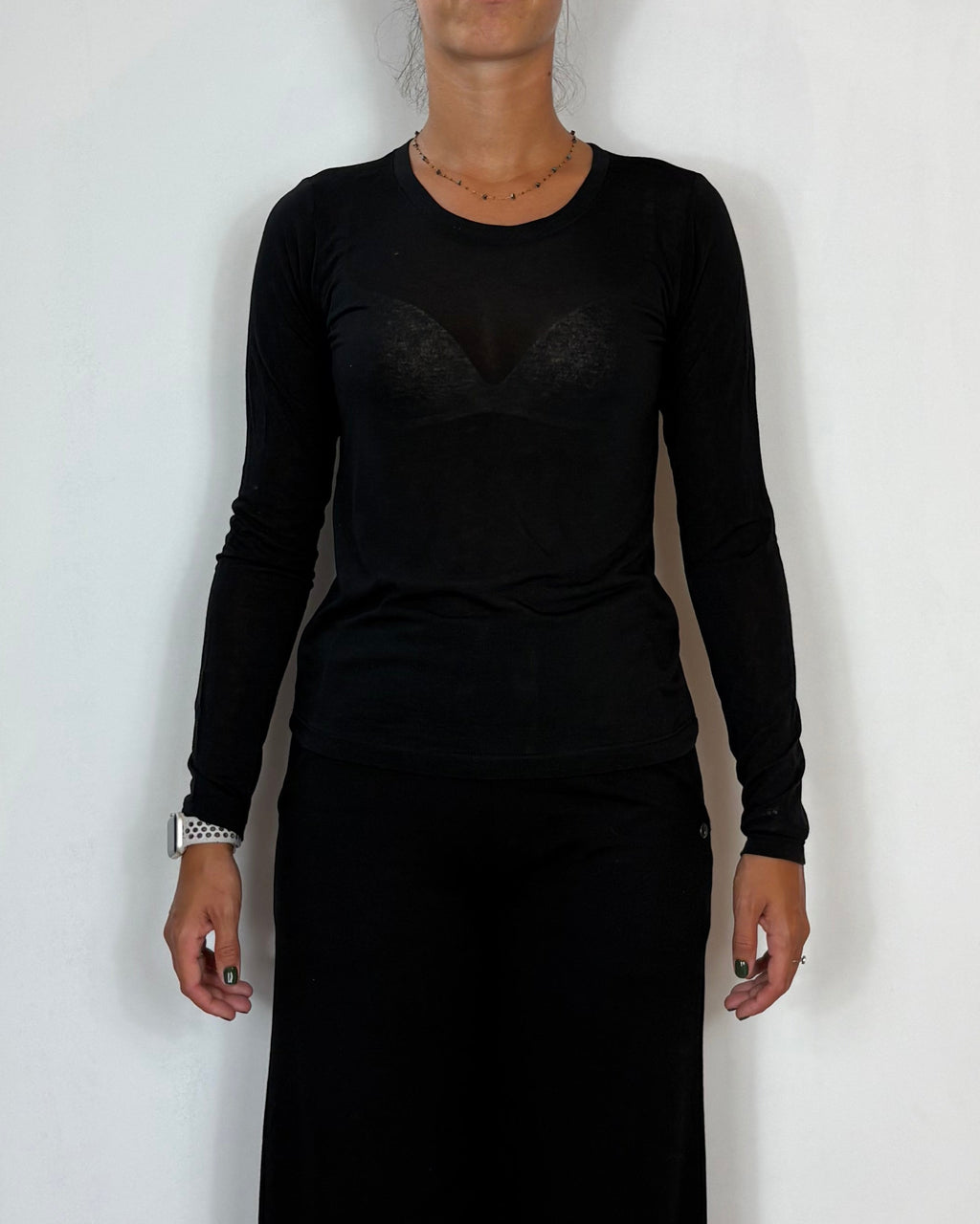 Maglia Girocollo Nero Olivia Grey