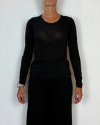 Maglia Girocollo Nero Olivia Grey