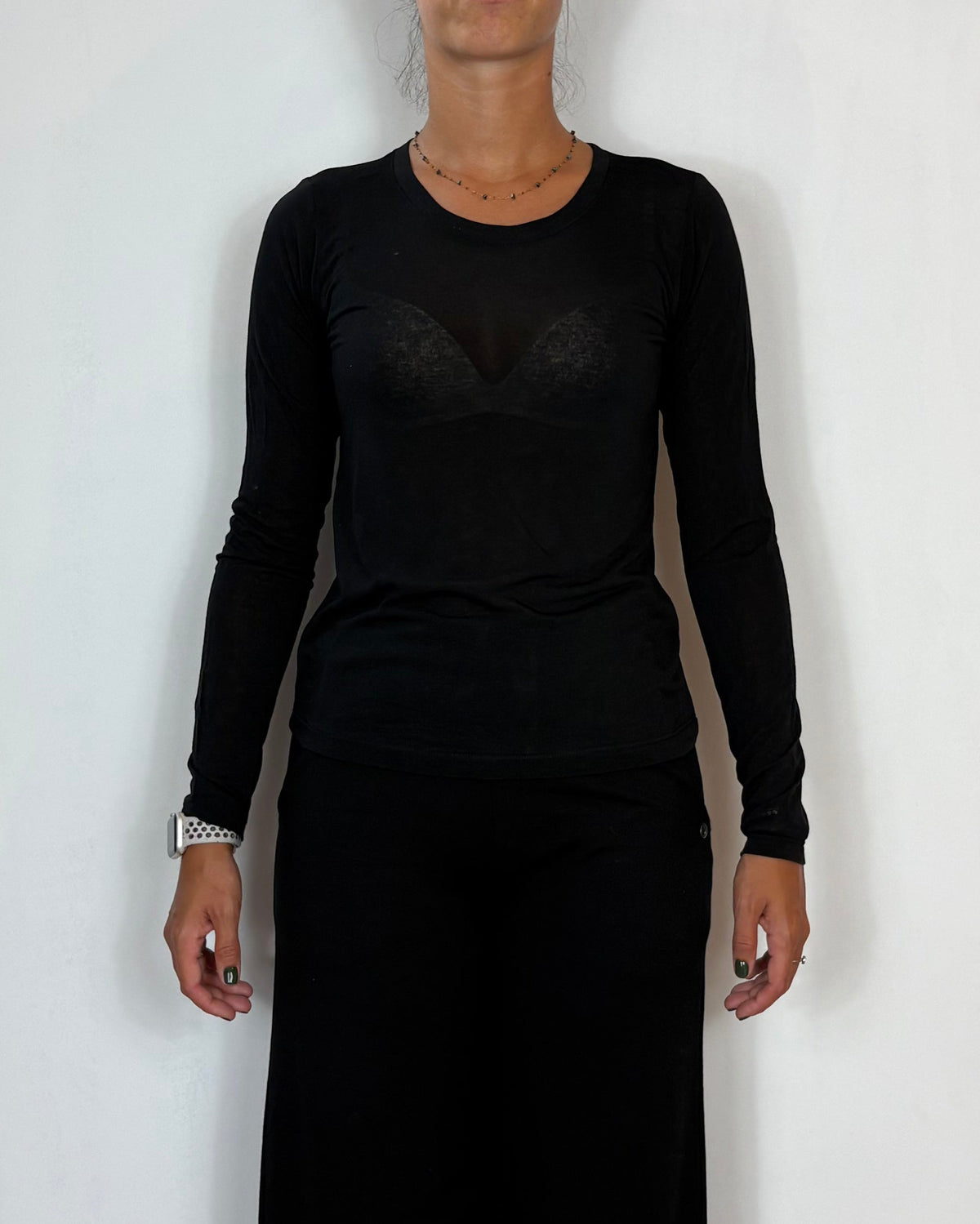 Maglia Girocollo Nero Olivia Grey
