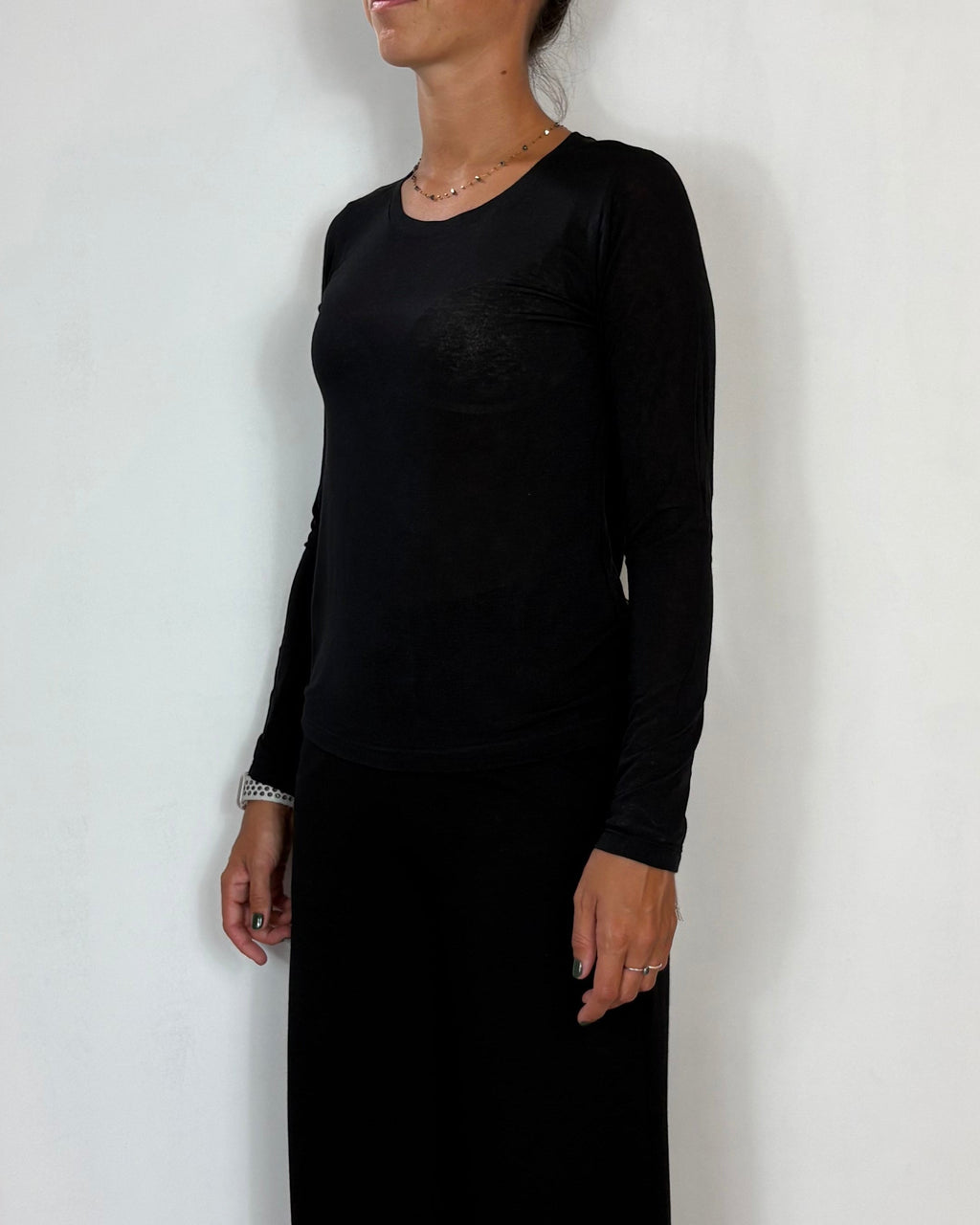 Maglia Girocollo Nero Olivia Grey